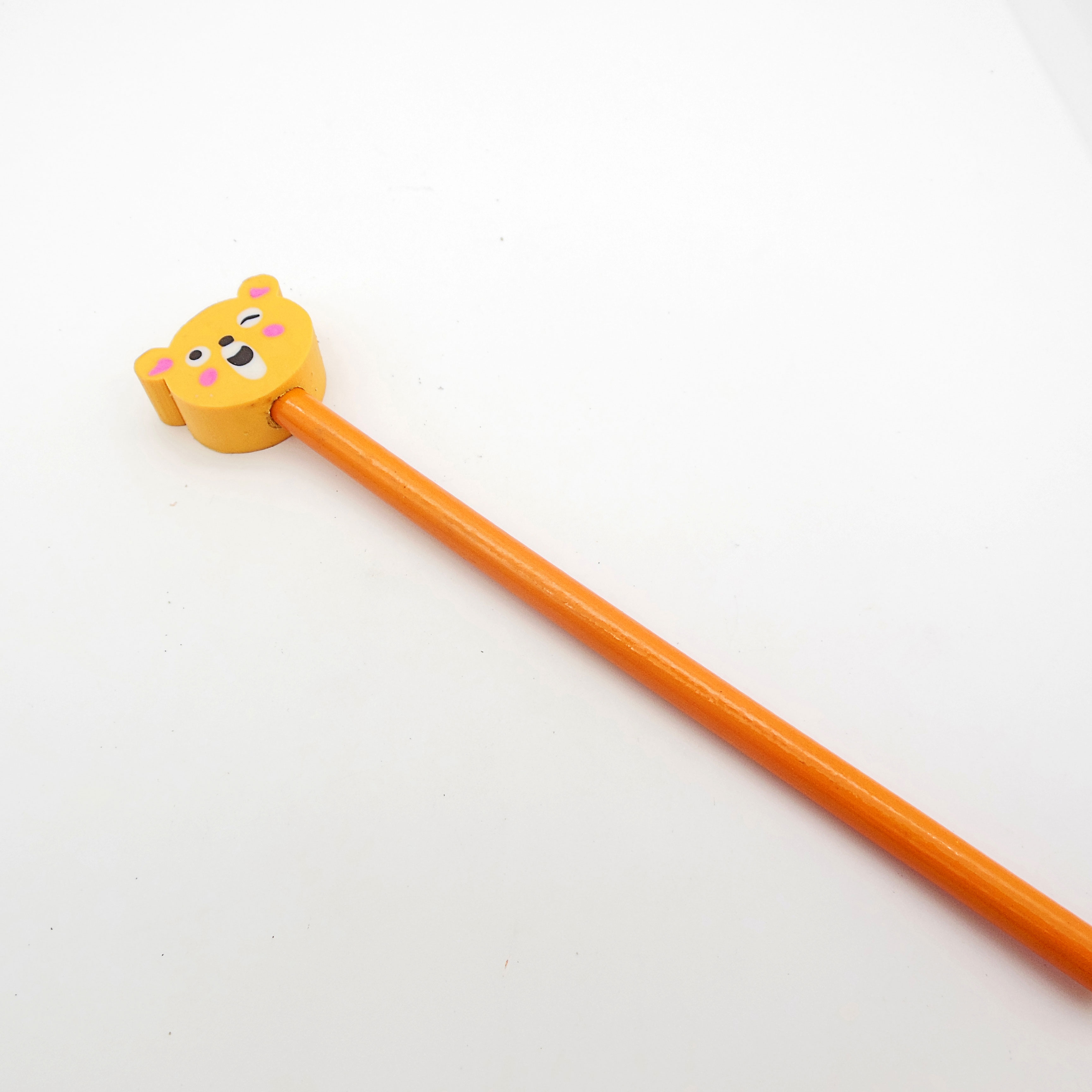 Six pencil with cartoon eraser toppers set for kids Six pencil with cartoon eraser toppers set for kids