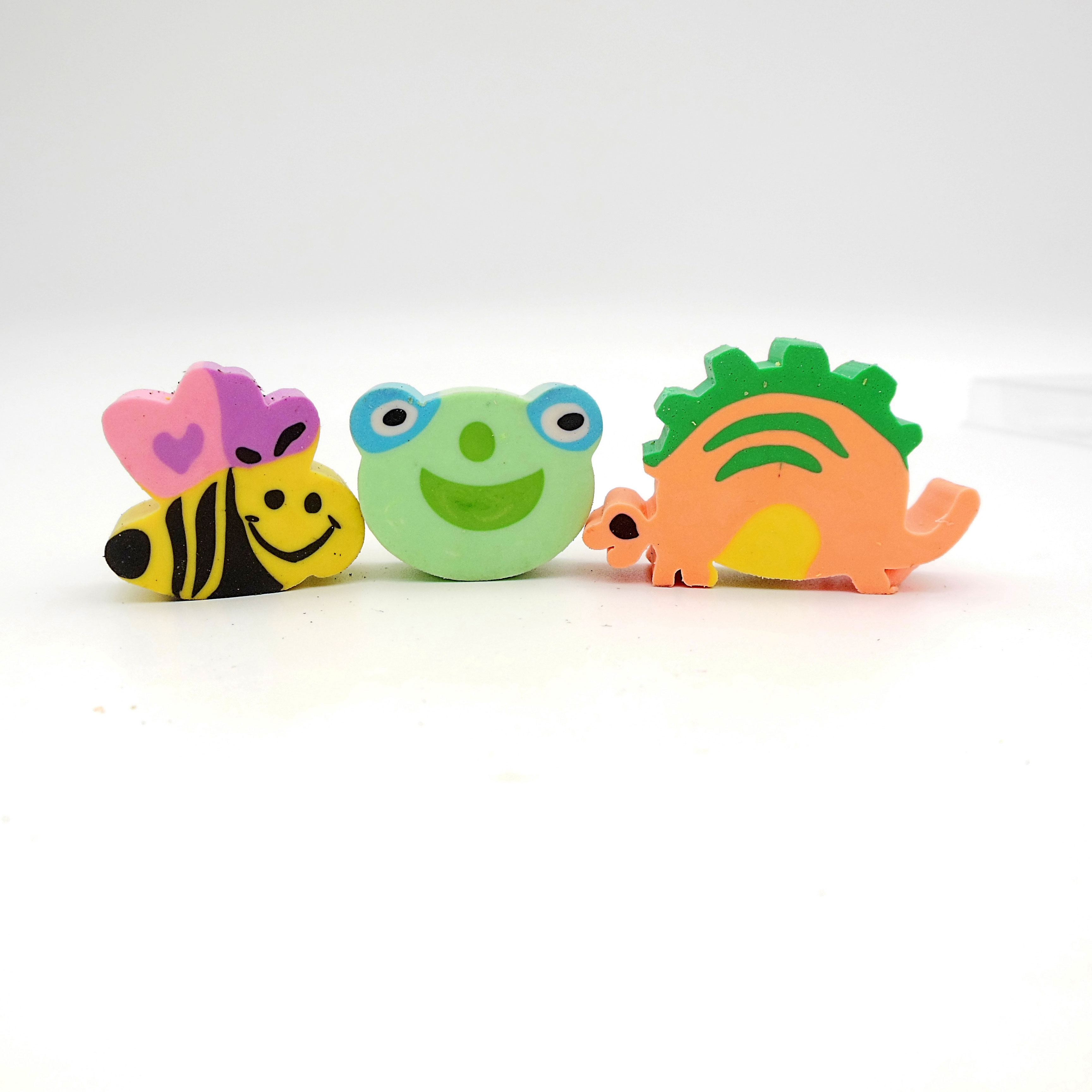 Six pencil with cartoon eraser toppers set for kids Six pencil with cartoon eraser toppers set for kids