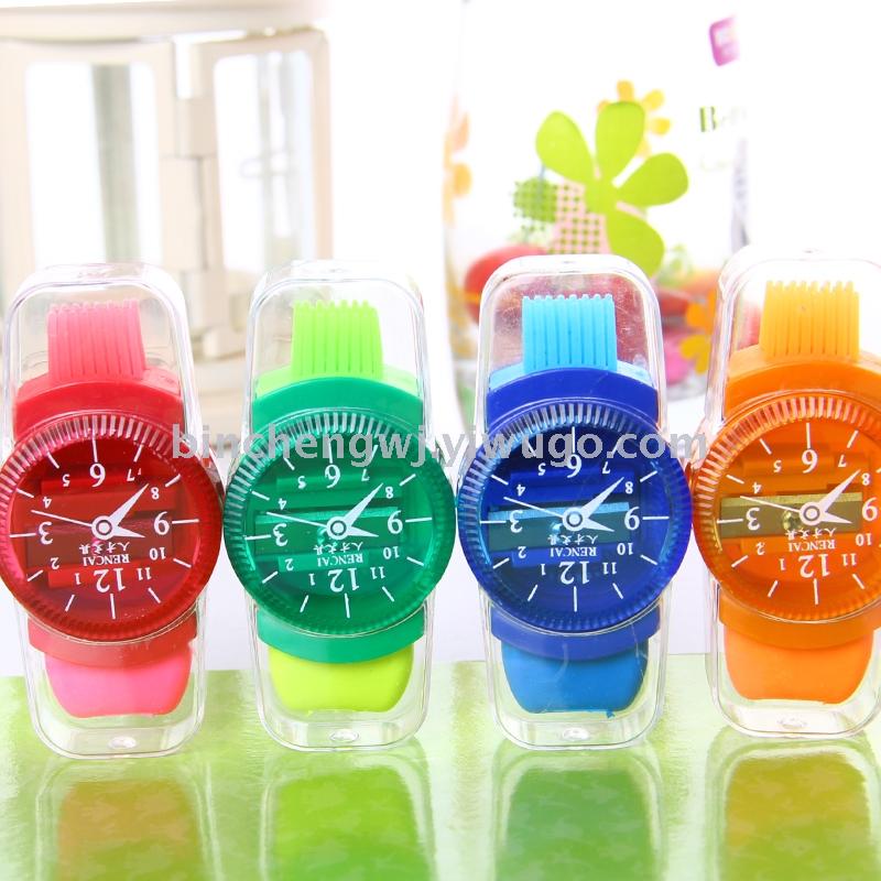 Watch pencil Eraser Student pencil sharpener Office pencil sharpener learning stationery