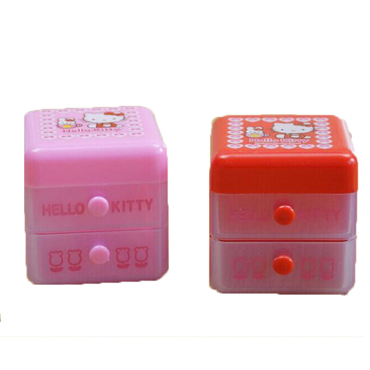 Creative Drawer Box Eraser Double-Layer Storage Box Korean Cartoon Beaded Storage Jar Student 61 Prize Gift