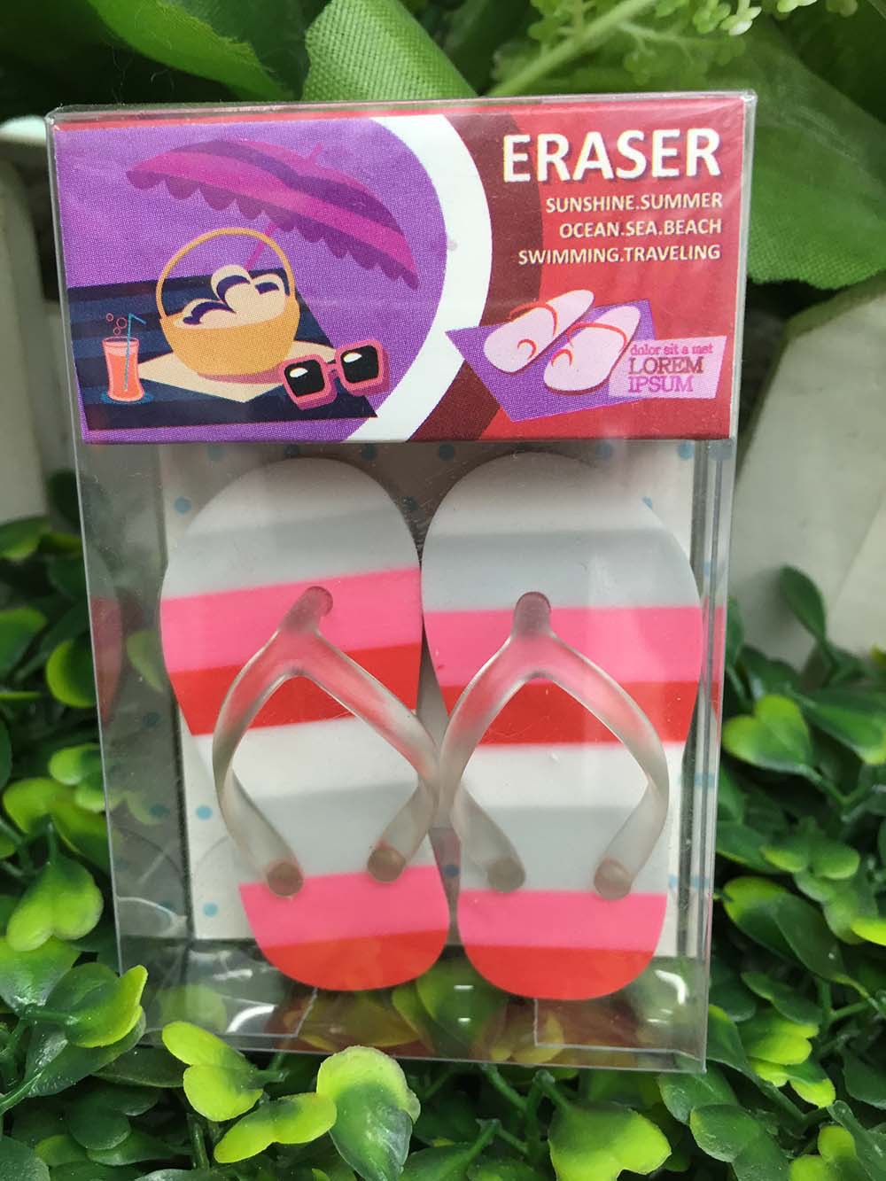 Creative flip-flops rubber children's eraser gifts and prizes office study stationery Creative flip-flops rubber children's eraser gifts and prizes office study stationery