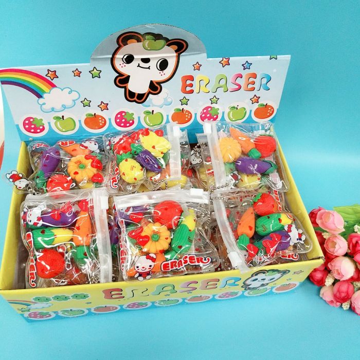DIY creative cartoon cute rubber fruit vegetable eraser DIY creative cartoon cute rubber fruit vegetable eraser