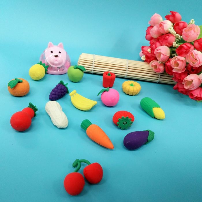 DIY creative cartoon cute rubber fruit vegetable eraser DIY creative cartoon cute rubber fruit vegetable eraser