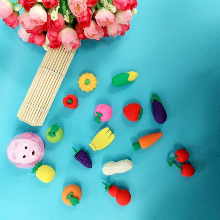 DIY creative cartoon cute rubber fruit vegetable eraser DIY creative cartoon cute rubber fruit vegetable eraser