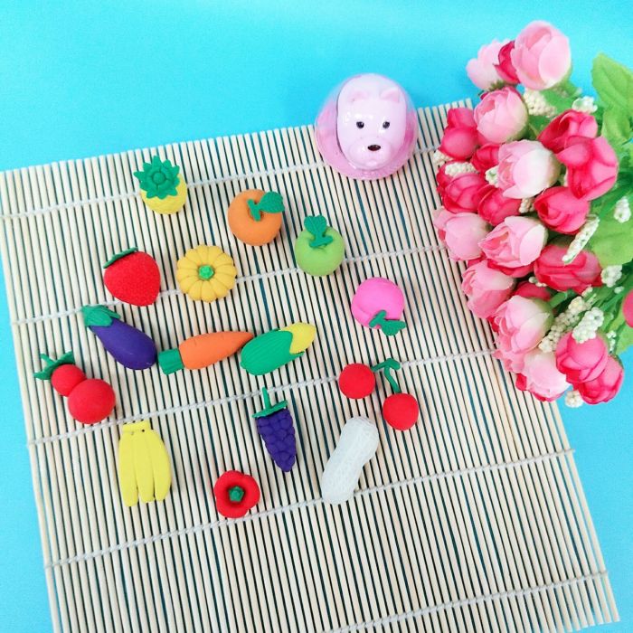 DIY creative cartoon cute rubber fruit vegetable eraser DIY creative cartoon cute rubber fruit vegetable eraser