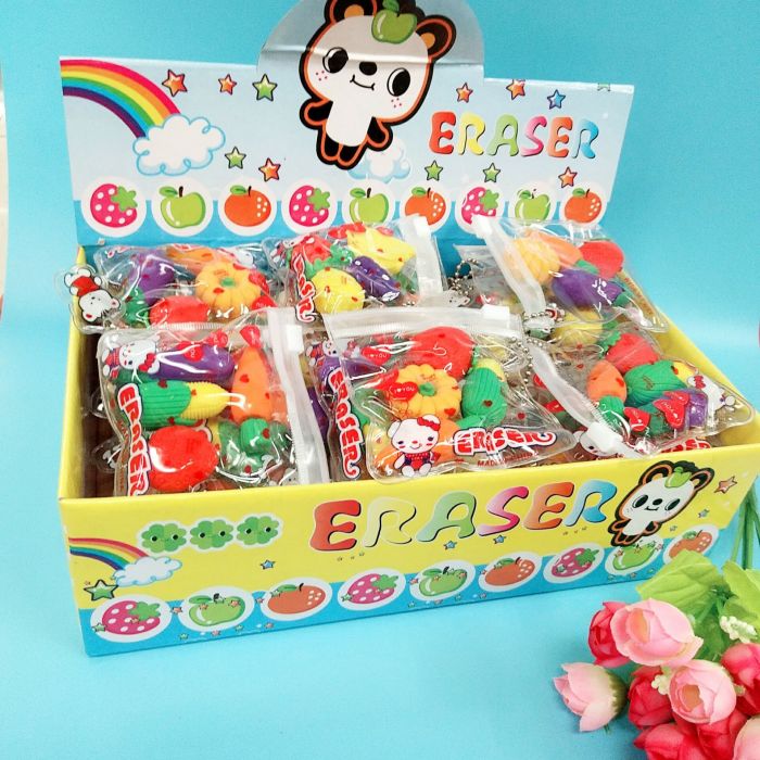 DIY creative cartoon cute rubber fruit vegetable eraser DIY creative cartoon cute rubber fruit vegetable eraser