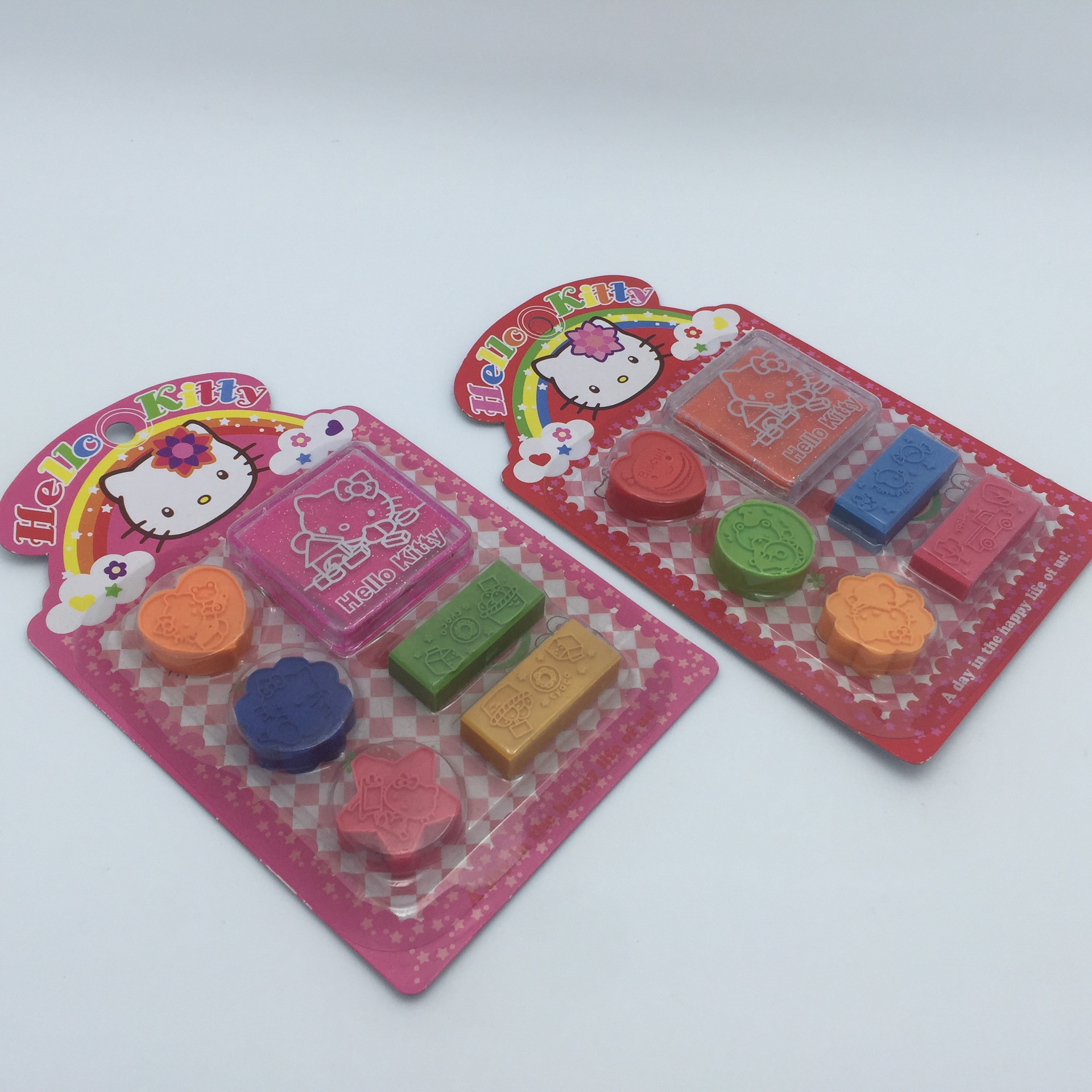 Cartoon geometry eraser stamp five in one combination kids birthday gift student award Cartoon geometry eraser stamp five in one combination kids birthday gift student award