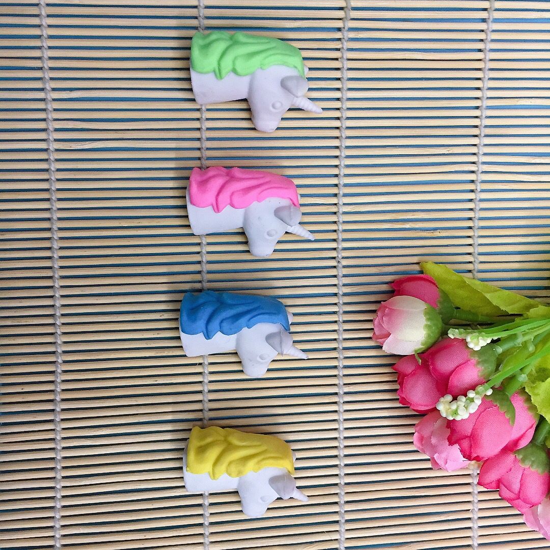 Unicorn stitching eraser students lovely modeling cartoon pattern eraser pencil eraser