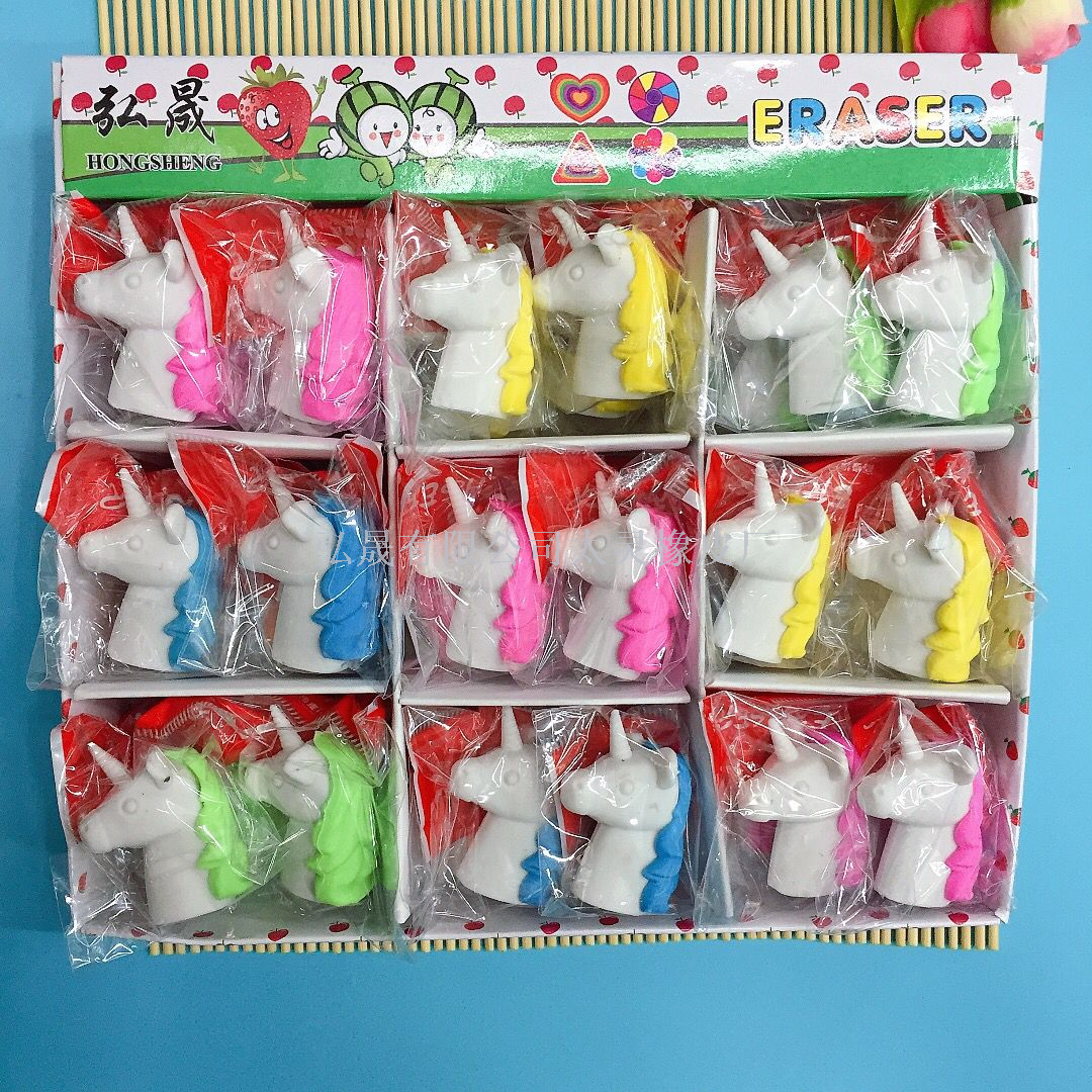 Unicorn stitching eraser students lovely modeling cartoon pattern eraser pencil eraser Unicorn stitching eraser students lovely modeling cartoon pattern eraser pencil eraser