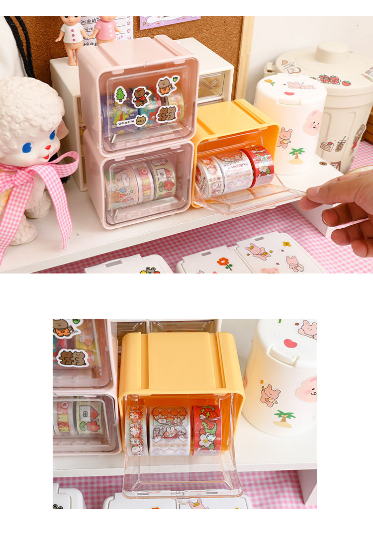 Tape Storage Box Drawer Acrylic Transparent Desktop Girl Paper Notebook Storage Rack Japanese Paper Stationery Artifact Tape Storage Box Drawer Acrylic Transparent Desktop Girl Paper Notebook Storage Rack Japanese Paper Stationery Artifact