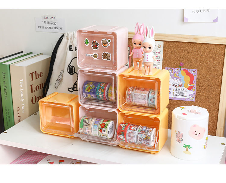 Tape Storage Box Drawer Acrylic Transparent Desktop Girl Paper Notebook Storage Rack Japanese Paper Stationery Artifact Tape Storage Box Drawer Acrylic Transparent Desktop Girl Paper Notebook Storage Rack Japanese Paper Stationery Artifact