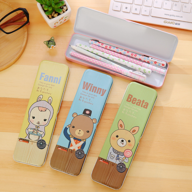 Creative cute cartoon stationery pencil-box children&#039;s gifts kindergarten gifts wholesale