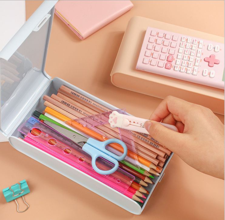 Pencil Case Simple Large Capacity Pencil Case Pencil Case Primary School Student Plastic Pencil-Box Storage Box