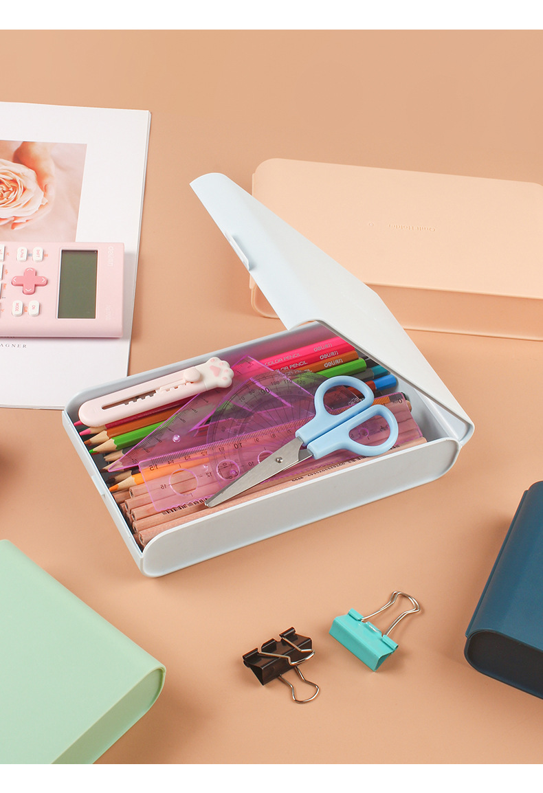 Pencil Case Simple Large Capacity Pencil Case Pencil Case Primary School Student Plastic Pencil-Box Storage Box