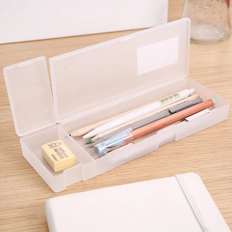 Spot Customizable Simple Frosted Pencil Box Translucent Plastic Pencil-Box Non-Printed Stationery Customization Spot Customizable Simple Frosted Pencil Box Translucent Plastic Pencil-Box Non-Printed Stationery Customization