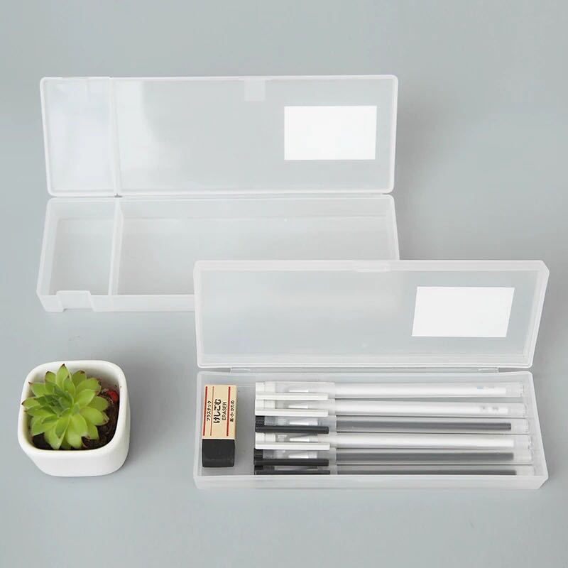 Spot Customizable Simple Frosted Pencil Box Translucent Plastic Pencil-Box Non-Printed Stationery Customization Spot Customizable Simple Frosted Pencil Box Translucent Plastic Pencil-Box Non-Printed Stationery Customization