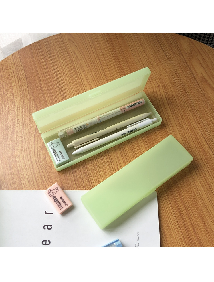 MUJI Stationery Translucent Pencil Box Student Minimalist Frosted TikTok Pencil Case Pp Plastic Pencil-Box MUJI Stationery Translucent Pencil Box Student Minimalist Frosted TikTok Pencil Case Pp Plastic Pencil-Box