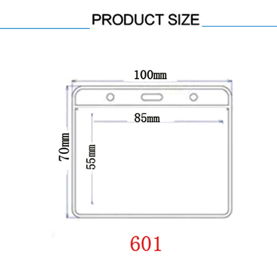 Soft Film 601 ID Card Case Horizontal Transparent Work Card Case Chest Card Bank Card Protective Case Student Card Cover