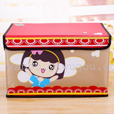 Box with printed card storage box chest Toy storage box with lid fold Box with printed card storage box chest Toy storage box with lid fold