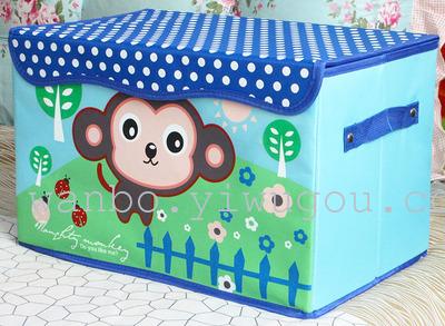 Box with printed card storage box chest Toy storage box with lid fold Box with printed card storage box chest Toy storage box with lid fold