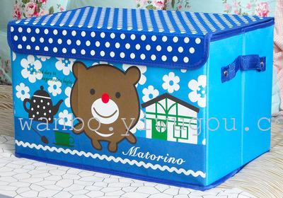 Box with printed card storage box chest Toy storage box with lid fold Box with printed card storage box chest Toy storage box with lid fold
