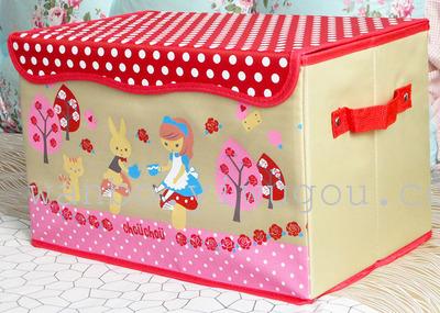Box with printed card storage box chest Toy storage box with lid fold Box with printed card storage box chest Toy storage box with lid fold