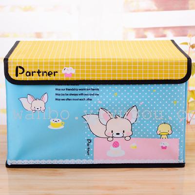 Box with printed card storage box chest Toy storage box with lid fold Box with printed card storage box chest Toy storage box with lid fold