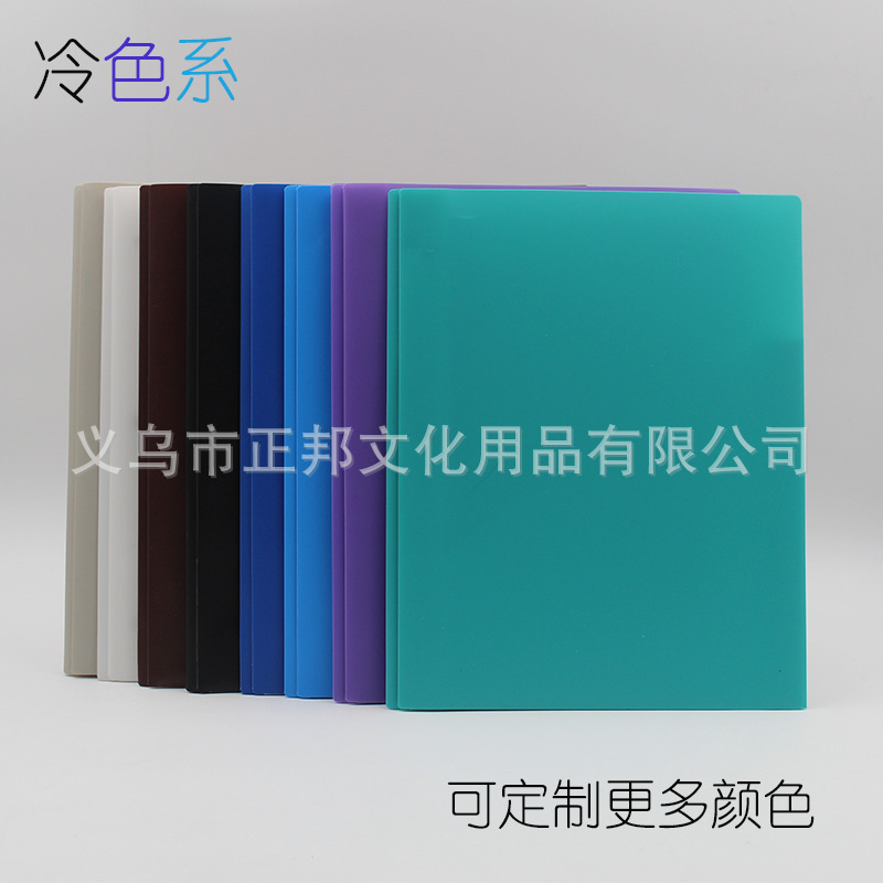 Factory Wholesale Color A4 Plastic Pp Double Bag Pole Clip Folder File Storage Folder