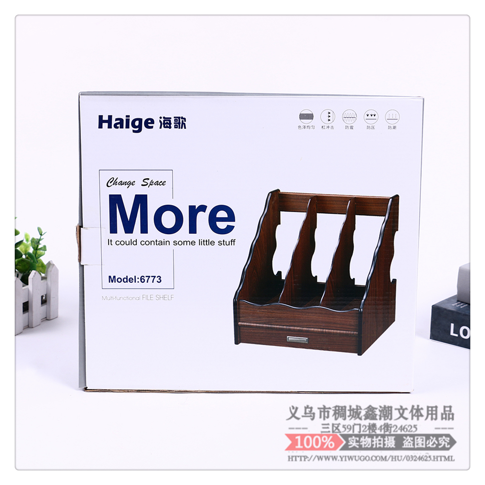 Folder Shelf Desktop Office Wooden Large Classification Storage Rack Book Stand Organizing Books Wooden Shelf