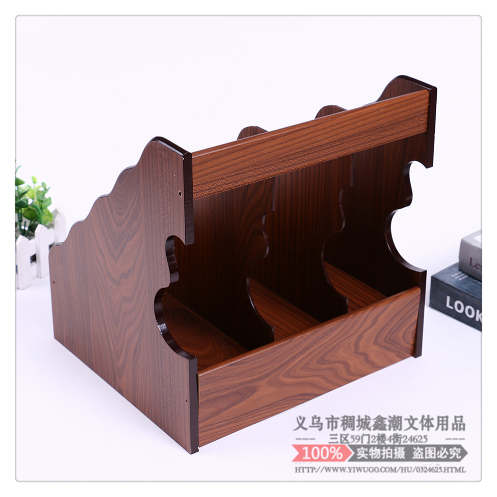 Folder Shelf Desktop Office Wooden Large Classification Storage Rack Book Stand Organizing Books Wooden Shelf
