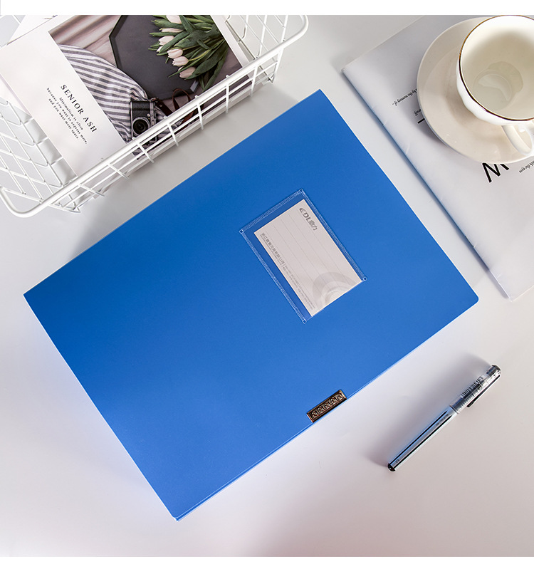 Wholesale Pp File Box Office Supplies 85C Plastic A4 File Box Material Storage Foldable 55mm Folder