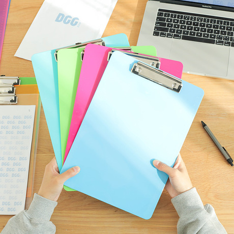 Student Notes Writing Pad Clip A4 Plastic Transparent Board Clip Office Signature Board Vertical Pad Note Board Folder
