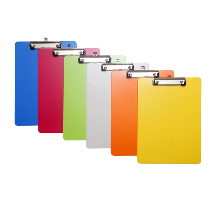 Wholesale PS Plastic Solid Color File Hook Clip Power Clip Writing Flat Clip A5 Folder Writing Pad
