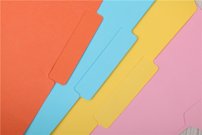 Paper folder color paper file cover mouth cover clip color folder