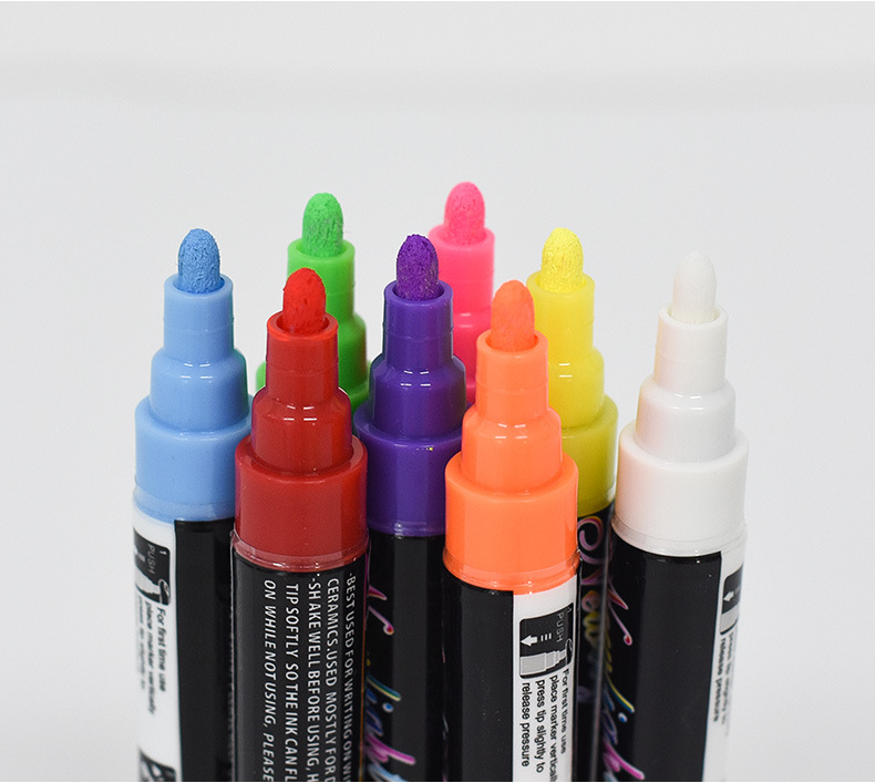 Highlighter round Head Liquid Pen 6mm Marker Blackboard Color Pen Fluorescent Water-Based Paint Pen Chalk Markers Highlighter round Head Liquid Pen 6mm Marker Blackboard Color Pen Fluorescent Water-Based Paint Pen Chalk Markers