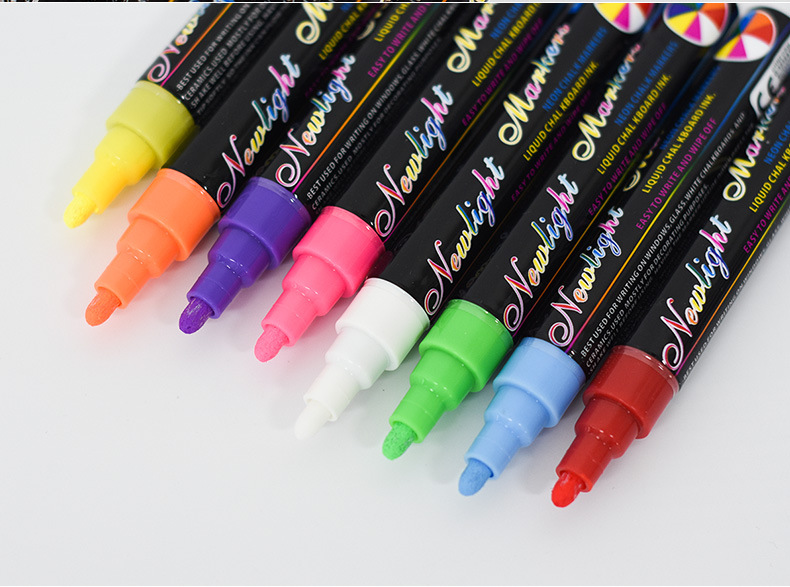 Highlighter round Head Liquid Pen 6mm Marker Blackboard Color Pen Fluorescent Water-Based Paint Pen Chalk Markers Highlighter round Head Liquid Pen 6mm Marker Blackboard Color Pen Fluorescent Water-Based Paint Pen Chalk Markers