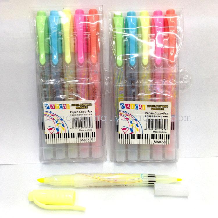 Double head highlighter pen color pens highlighters markers fluorescent marker