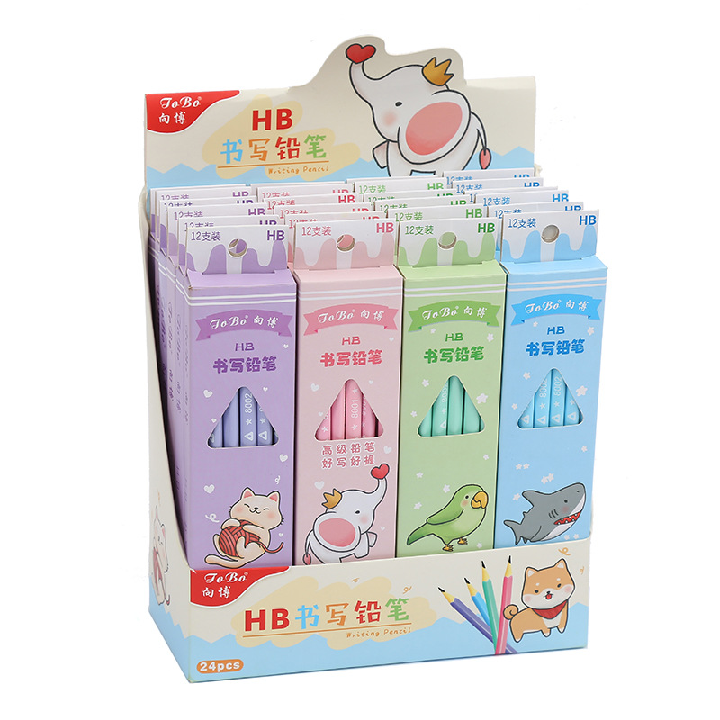 Candy Color Cartoon Pencil HB Children Writing Pencil with Eraser Pencil Kindergarten Student Prize Small Gift Candy Color Cartoon Pencil HB Children Writing Pencil with Eraser Pencil Kindergarten Student Prize Small Gift
