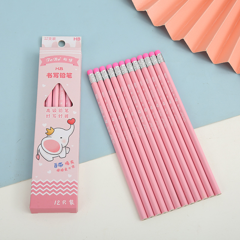 Candy Color Cartoon Pencil HB Children Writing Pencil with Eraser Pencil Kindergarten Student Prize Small Gift Candy Color Cartoon Pencil HB Children Writing Pencil with Eraser Pencil Kindergarten Student Prize Small Gift