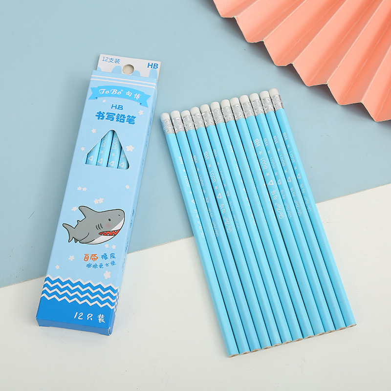 Candy Color Cartoon Pencil HB Children Writing Pencil with Eraser Pencil Kindergarten Student Prize Small Gift Candy Color Cartoon Pencil HB Children Writing Pencil with Eraser Pencil Kindergarten Student Prize Small Gift