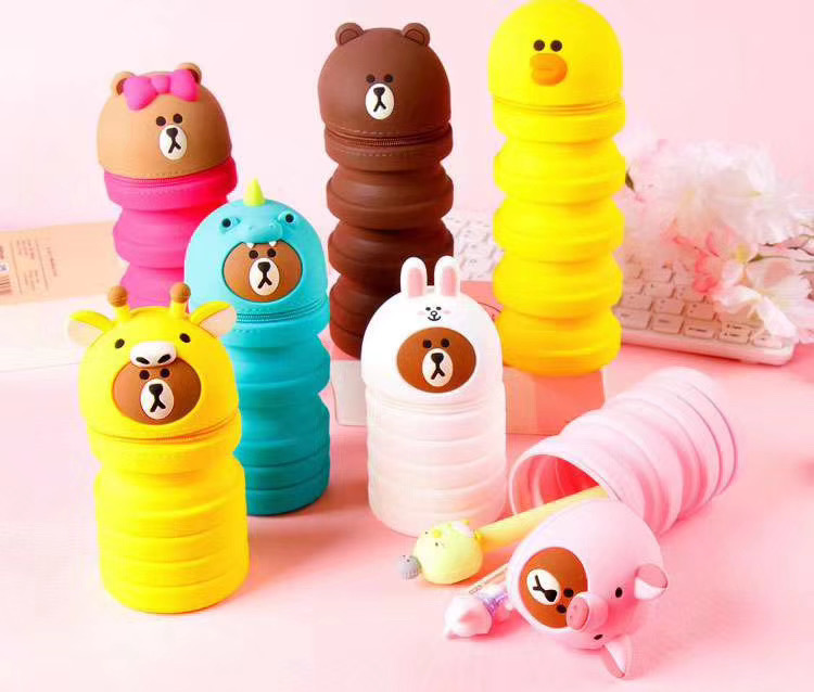 Simple EVA silicone flexible pencil bag