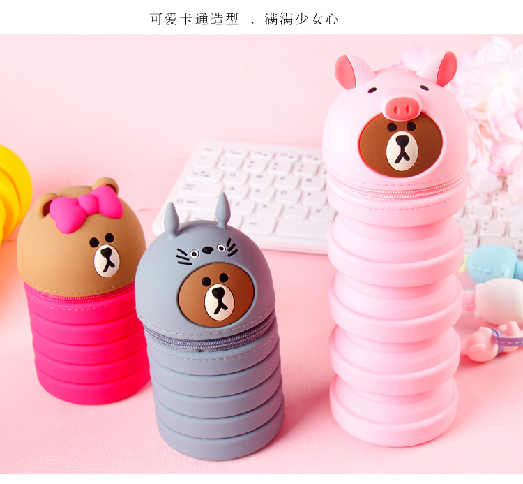 Simple EVA silicone flexible pencil bag