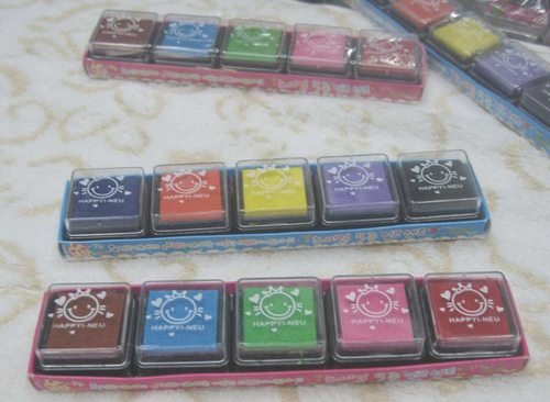 &#034;Factory direct&#034; serving fun-colored small ink green printing tablecloth with stamp pad