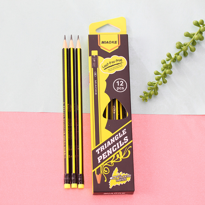 Manufacturer direct HB triangular rod string pencil writing pencil Manufacturer direct HB triangular rod string pencil writing pencil