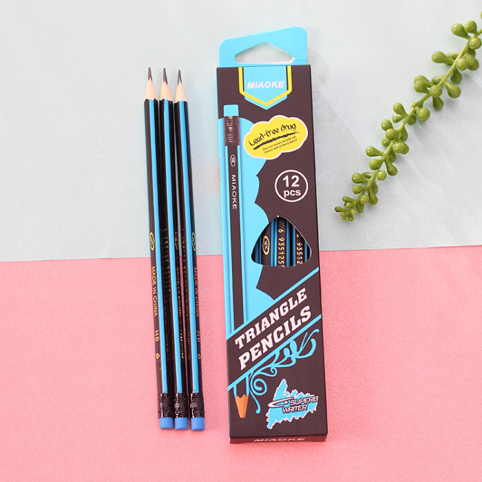Manufacturer direct HB triangular rod string pencil writing pencil Manufacturer direct HB triangular rod string pencil writing pencil