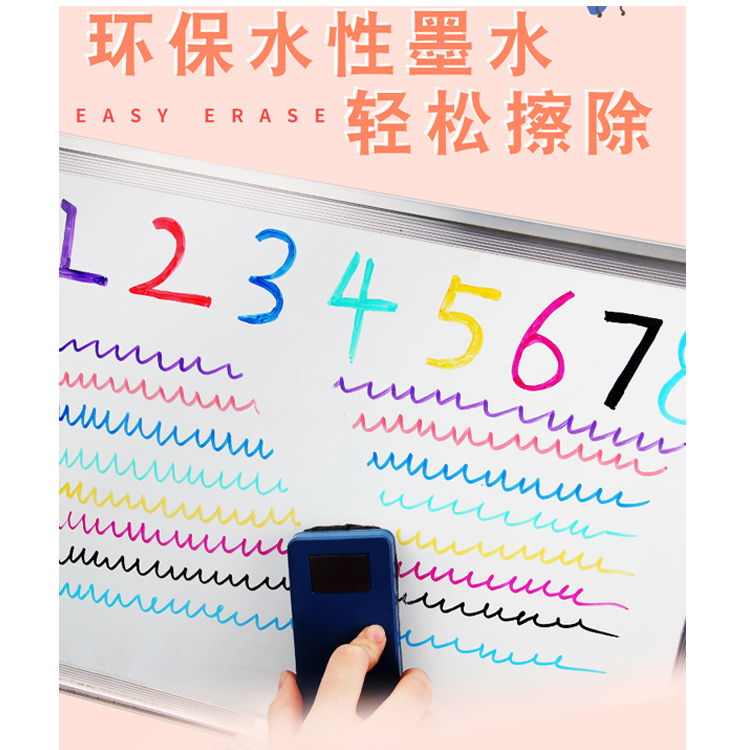 Color Erasable Magnetic Whiteboard Pen Set Writing Board Special Red Blue Black Marking Pen with Brush