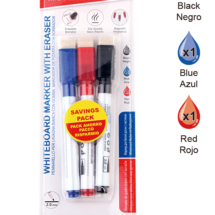 Color Erasable Magnetic Whiteboard Pen Set Writing Board Special Red Blue Black Marking Pen with Brush Color Erasable Magnetic Whiteboard Pen Set Writing Board Special Red Blue Black Marking Pen with Brush