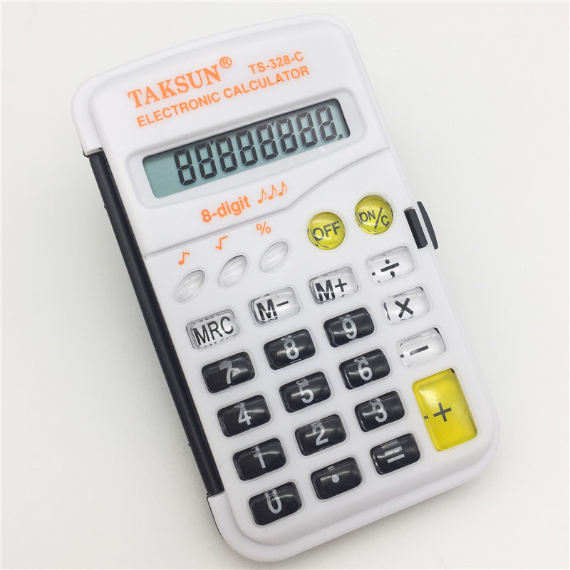 Dexin TS-328A Small Flip Portable Pocket 8-Digit with Didi Sound Calculator Elementary School Student Computer