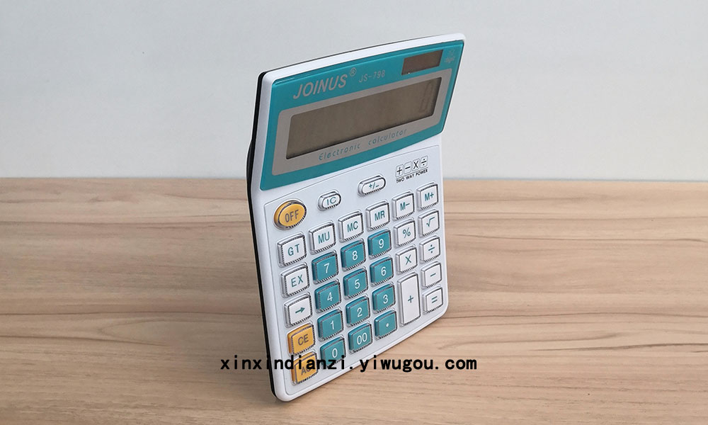 Joinus798 Color Solar Office Calculator 12-Digit Large Calculator Pink Green Black Calculator