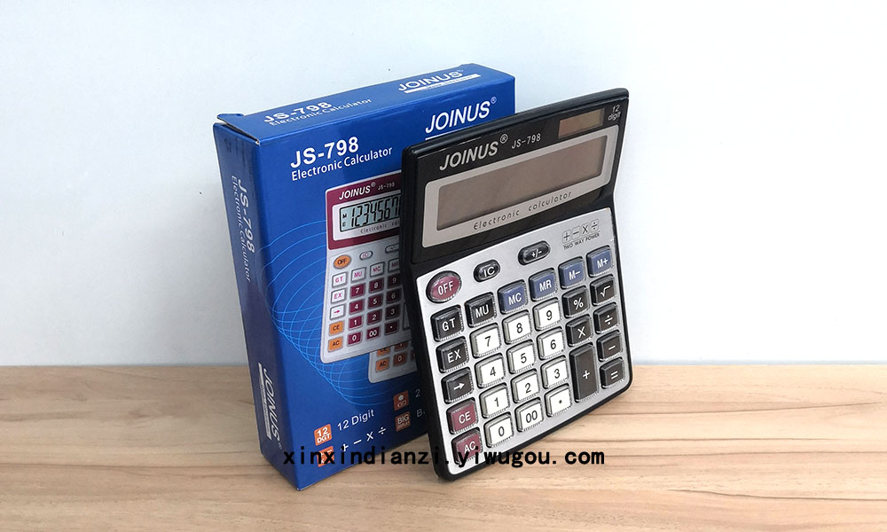 Joinus798 Color Solar Office Calculator 12-Digit Large Calculator Pink Green Black Calculator